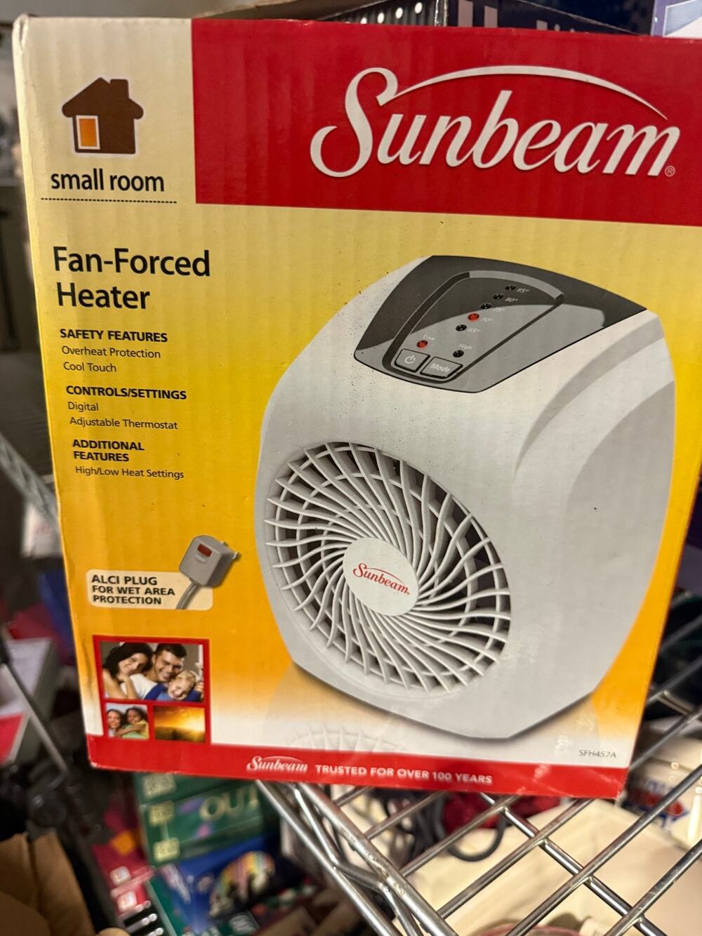 NEW Sunbeam Fan-Forced Small Room Heater (Model SFH457A)